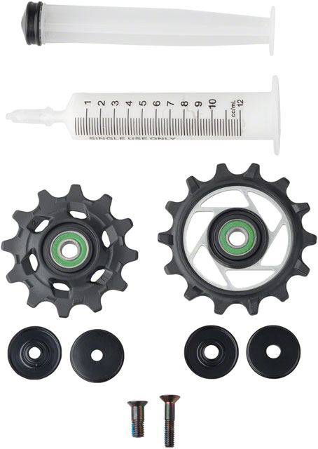 SRAM RED AXS Rear Derailleur Pulley Kit - 12t Upper and 14t Lower, Ceramic Pulley Wheel Bearings, E1