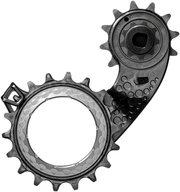 absoluteBLACK HOLLOWcage Oversized Derailleur Pulley Cage - For SRAM AXS, Full Ceramic Bearings, Carbon Cage, Titanium