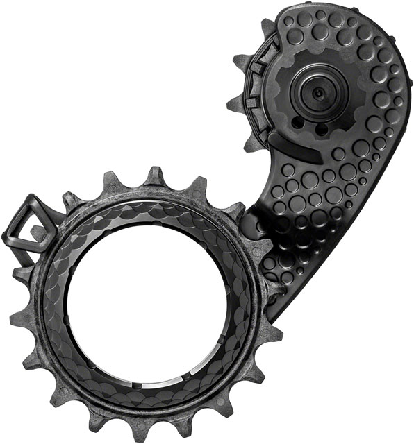 absoluteBLACK HOLLOWcage Oversized Derailleur Pulley Cage - For Shimano Ultegra 8150, Full Ceramic Bearings, Carbon Cage, Black