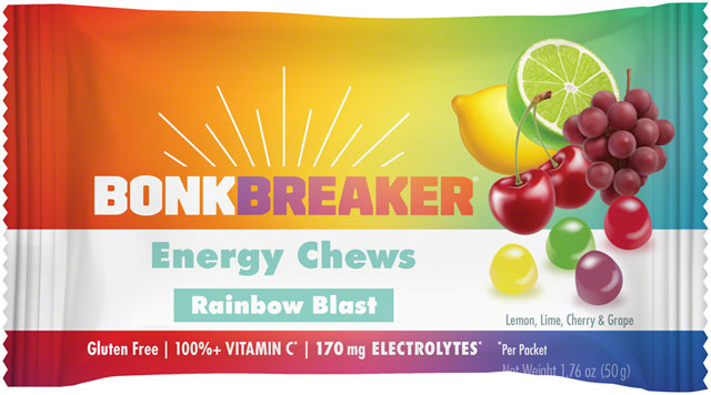 Bonk Breaker Energy Chews - Rainbow Blast, Box of 10 Packs