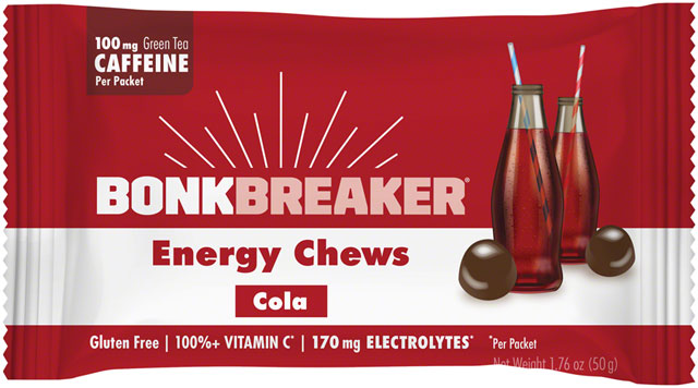 Bonk Breaker Energy Chews - Cola, With Caffiene, Box of 10 Packs