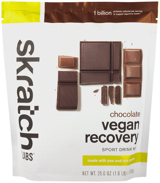 Skratch Labs Vegan Recovery Sport Drink Mix - Chocolate, 12-Serving Resealable Pouch