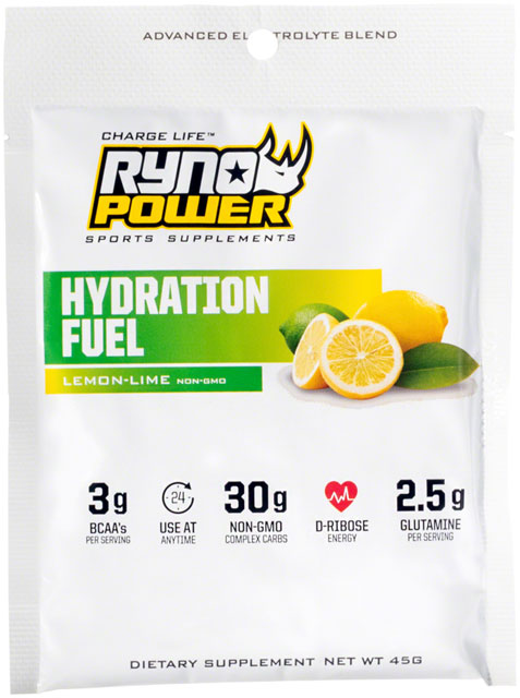 Ryno Power Hydration Fuel Drink Mix - Lemon Lime, Single Serving