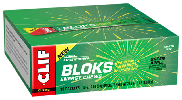 Clif Shot Bloks - Green Apple, Box of 18