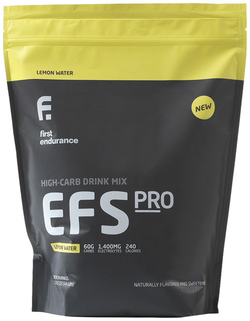 First Endurance EFS-Pro High Carb Drink Mix - Lemon Water, 18 Serving Resealable Pouch