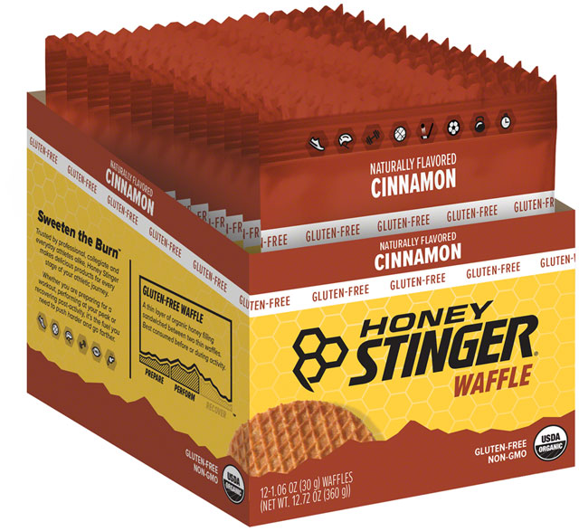 Honey Stinger Gluten Free Organic Waffle - Cinnamon, Box of 12