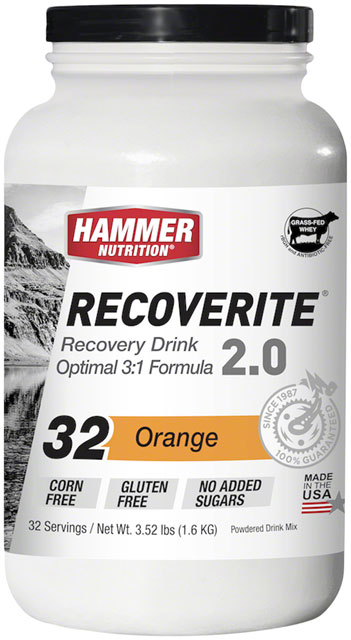 Hammer Nutrition Recoverite 2.0 Recovery Drink - Orange, 32 Serving Canister