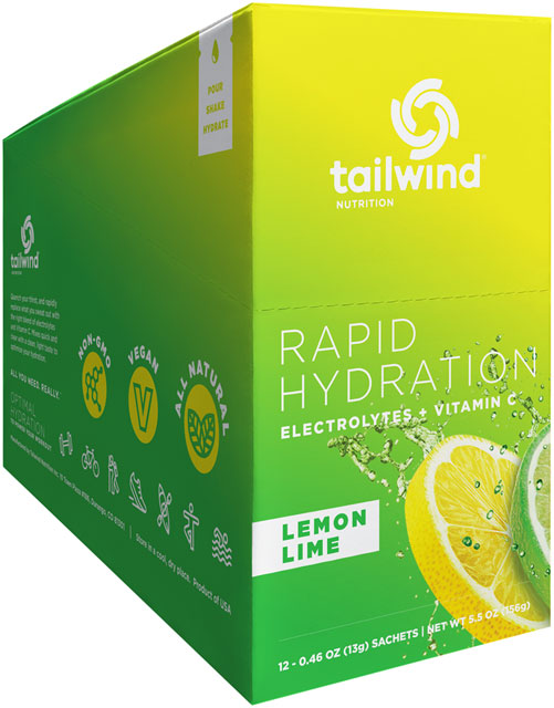 Tailwind Rapid Hydration Lemon Lime/Box of 12 Single Servings