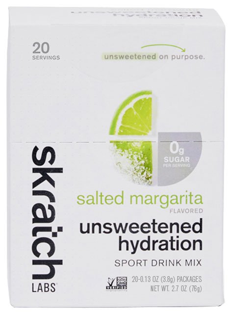 Skratch Labs Unsweetened Hydration Sport Drink Mix - Salted Margarita, Single Serving 20-Pack