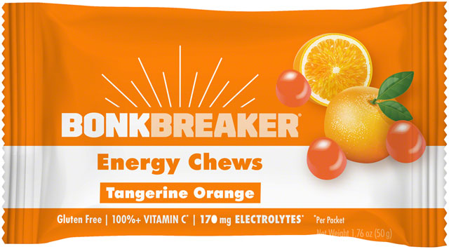 Bonk Breaker Energy Chews - Tangerine Orange, Box of 10 Packs