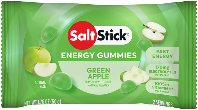SaltStick Green Apple Energy Gummies - Pack of 10