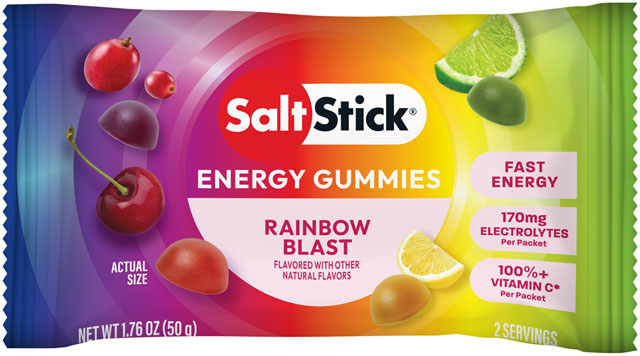 SaltStick Rainbow Blast Energy Gummies - Pack of 10