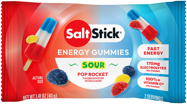 SaltStick Sour Pop Rocket Energy Gummies - Pack of 10