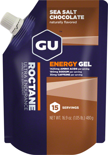 GU Roctane Energy Gel - Sea Salt Chocolate, 15 Serving Pouch