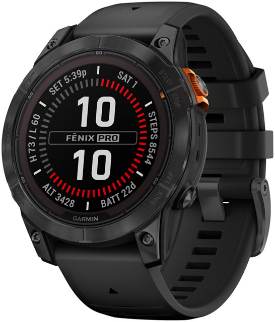 Garmin fenix 7 Pro Solar Smartwatch - 47mm, Slate Gray Case, Black Band