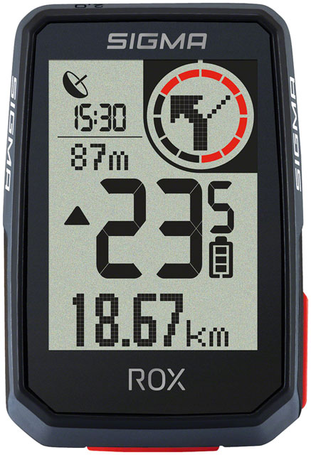 Sigma ROX 2.0 GPS Bike Computer - Wireless, Rechargeable, Black