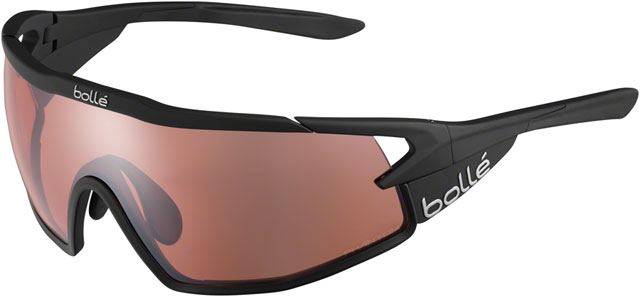 Bolle B-ROCK PRO Sunglasses - Matte Black, Phantom Vermillon Gun Photochromic Lenses
