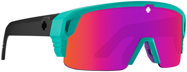 SPY+ Monolith 50/50 Sunglasses - Matte Teal, Happy Gray Green with Pink Spectra Mirror Lenses