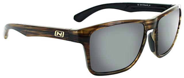 Optic Nerve Rumble Sunglasses - Shiny Driftwood Demi, Polarized Brown Lens with Silver Flash Mirror