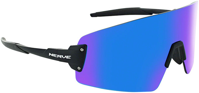 Optic Nerve FixieBLAST Sunglasses - Matte Black, Smoke Lens with Blue Mirror