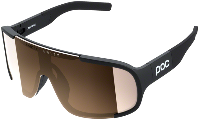 POC Aspire Sunglasses - Uranium Black, Violet/Gold-Mirror Lens