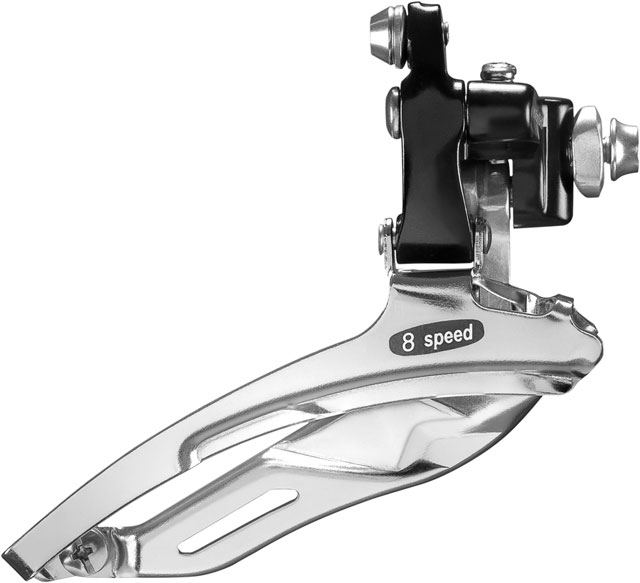 microSHIFT R538 Front Derailleur - 8-Speed, Triple for 52/42/30t, Braze On, Shimano Compatible, Black