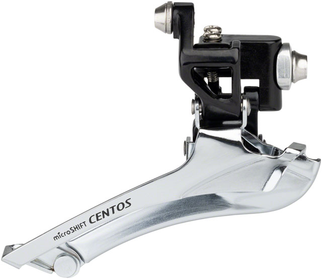microSHIFT Centos Front Derailleur - 10-Speed Double, Braze-On, 56t Max, Shimano 4700 Compatible