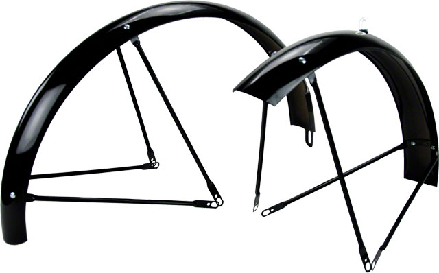 Wald Balloon 962 Fender Set: 26x2.0 - 2.125 Wheel, Gloss Black