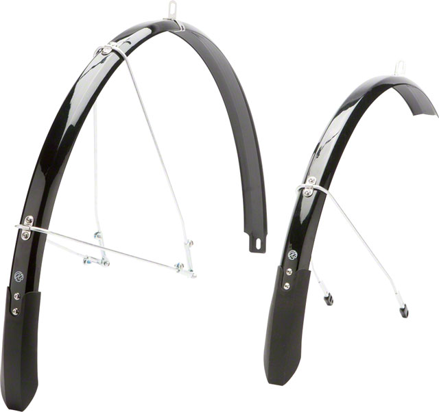 Portland Design Works Poncho City Fender Set: Black (700c x 28-35)