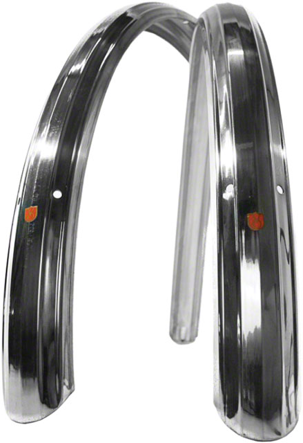 Velo Orange Zeppelin 700c x 52 Fender Set: Polished Silver (700c x 35- 42)