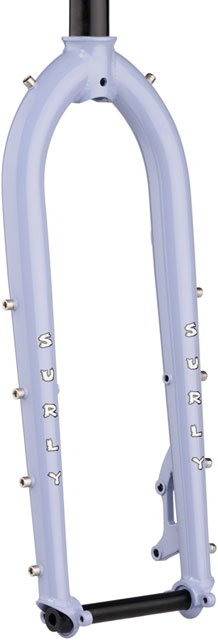 Surly Dinner Fork - 27.5", 15x110mm Thru-Axle, 1-1/8" Straight Steerer, 420mm Axle To Crown, Steel, Purple Dust Bunny