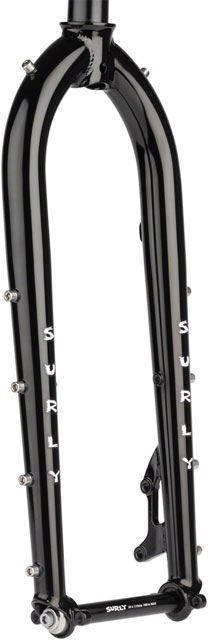 Surly Dinner Fork - 27.5", 15x110mm Thru-Axle, 1-1/8" Straight Steerer, 420mm Axle To Crown, Steel, Black