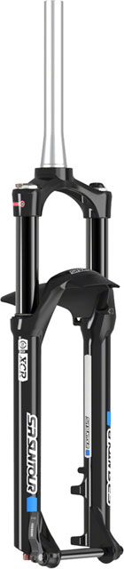 SR Suntour XCR 34 Coil Suspension Fork - 27.5", 130mm, Tapered, 15 x 110mm, Disc, Black