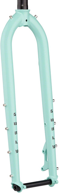 Surly Dinner Fork - 29", 15x110mm Thru-Axle, 1-1/8" Straight Steerer, 485mm Axle To Crown, Steel, Blue Oyster Coat