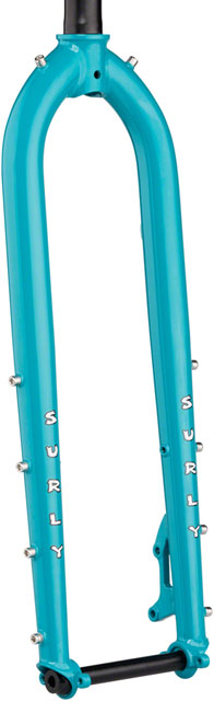 Surly Dinner Fork - 27.5", 15x110mm Thru-Axle, 1-1/8" Straight Steerer, 485mm Axle To Crown, Steel, Lost at Sea Blue