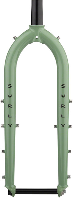 Surly Dinner Fork - 27.5", 15x110mm Thru-Axle, 1-1/8" Straight Steerer, 420mm Axle to Crown, Steel, Sage Green