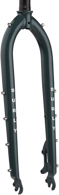 Surly Cocktail Fork - 27.5" / 29", QRx100mm, 1-1/8" Straight Steerer, 445mm Axle To Crown, Steel, Orlok's Shadow