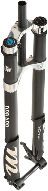 Manitou Dorado Pro Suspension Fork - 29", 203 mm, 20 x 110 mm, 57 mm Offset, Straight Steerer, Black/Carbon, Gen 2