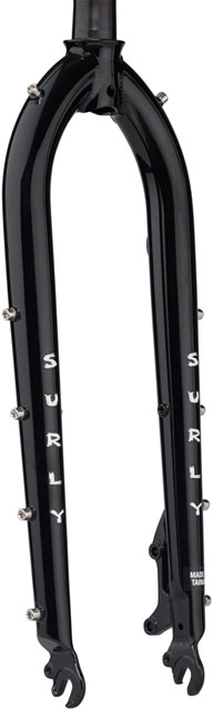 Surly Cocktail Fork - 27.5", QRx100mm, 1-1/8" Straight Steerer, 420mm Axle To Crown, Steel, Black