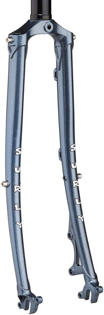 Surly Straggler Fork - 650b, QRx100mm, 1-1/8" Straight Steerer, 380mm Axle To Crown, Steel, Cold Steel Blue