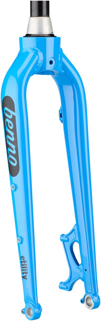 Benno Boost Replacement Fork - Aluminum, 2022+, Thru-Axle, 24", Post Mount, Machine Blue