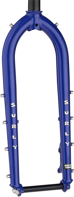Surly Dinner Fork - 27.5", 15x110mm Thru-Axle, 1-1/8" Straight Steerer, 420mm Axle To Crown, Steel, Subterranean Homesick Blue