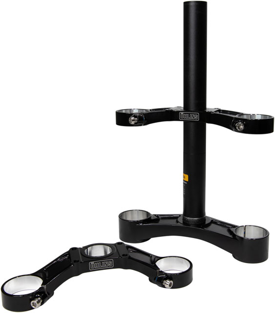 Ohlins DH38 Suspension Fork Crownset - 50mm Offset, Flat and Riser Upper Crowns, Includes Fork Bumpers