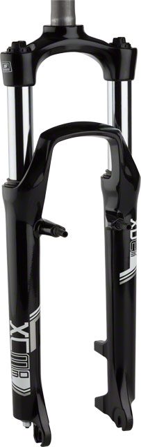 SR Suntour XCM Suspension Fork - 26", 1-1/8" Threaded Steerer, 100mm, Rim and Disc, Black
