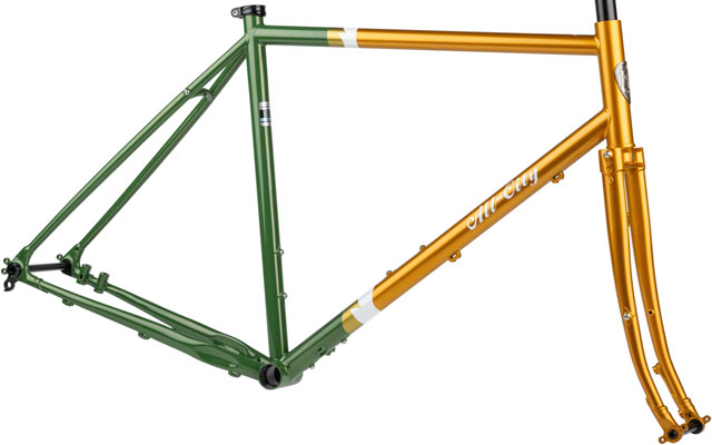 All-City Gorilla Monsoon Frameset - 650b, Steel, Tangerine Evergreen, 49cm
