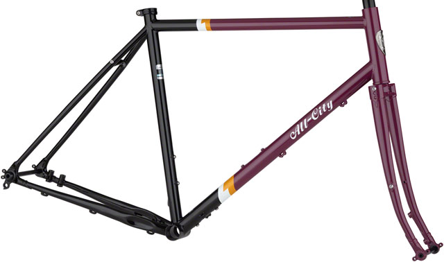 All-City Gorilla Monsoon Frameset - 650b, Steel, Charred Berry, 43cm