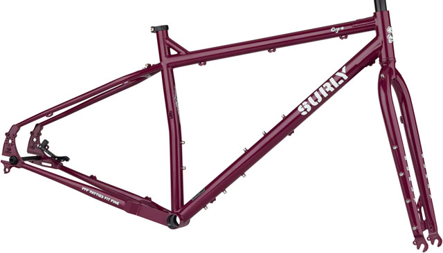 Surly Ogre Frameset - 29", Steel, Fermented Plum, Large