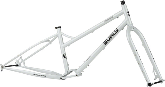 Surly Moonlander Fat Tire Bike Frameset - 24", Steel, Lunar Dust Gray, Large