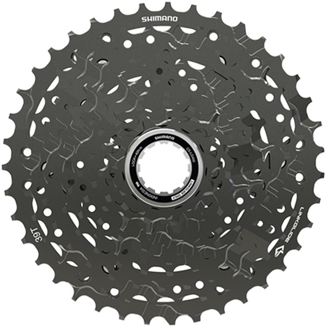 Shimano CUES  CS-LG400-10 Cassette - 10-Speed, 11-39t, LINKGLIDE, Black