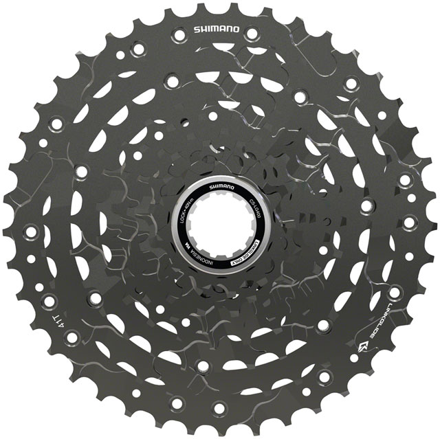 Shimano CUES  CS-LG400-9 Cassette - 9-Speed, 11-41t, LINKGLIDE, Black